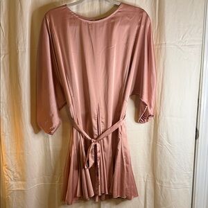 HYFVE Satin Blush Pink Scoop Neck Top